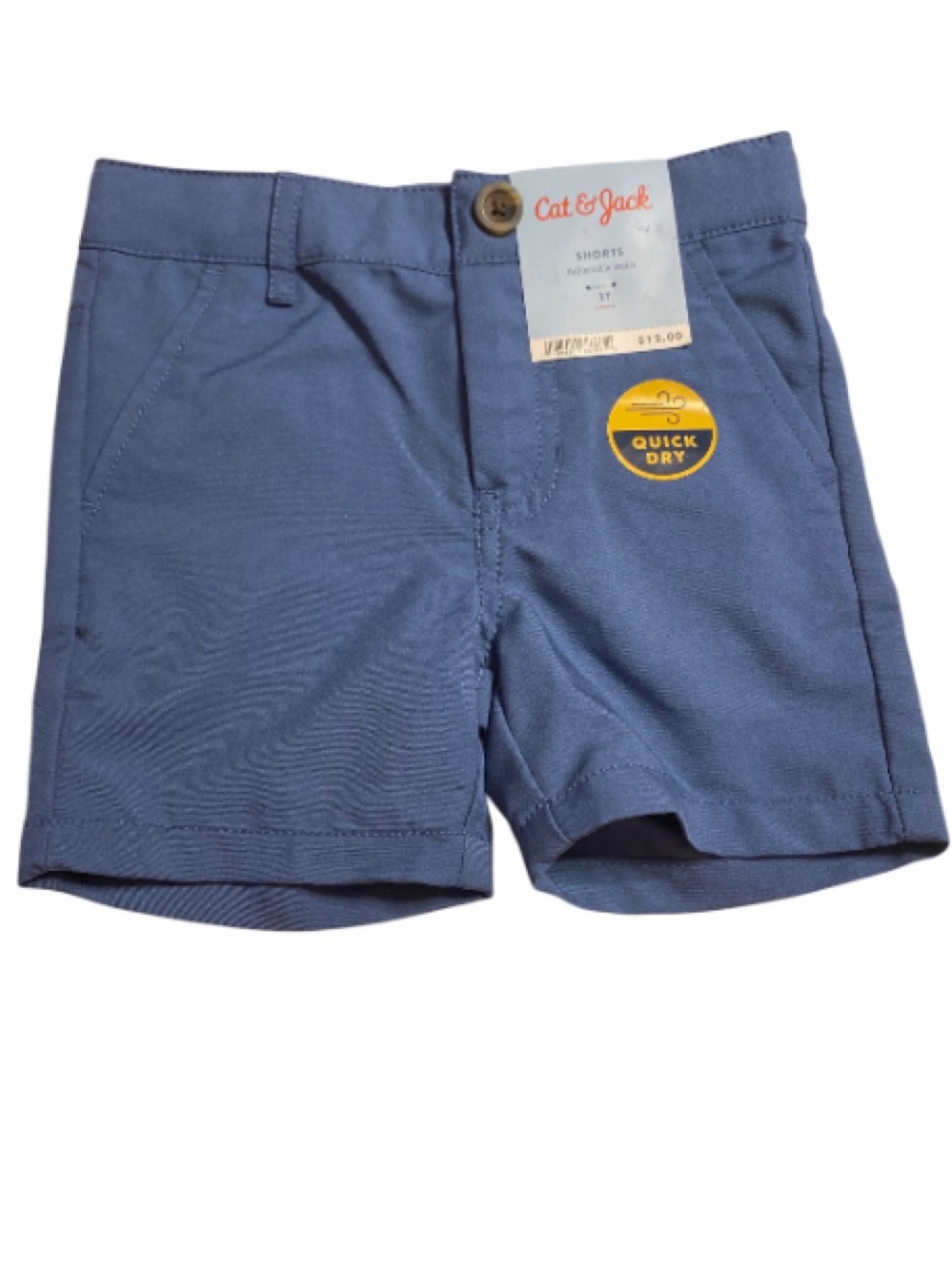 Cat & Jack Boys' Blue Quick-Dry Shorts Adjustable Waist NWT Size 2T
